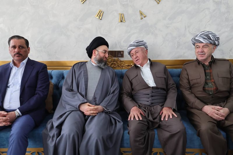 إلتقي سماحة السيد عمار الحكيم في مضيف أخينا جناب الشيخ رضا آغا الزيباري في محافظة دهوك