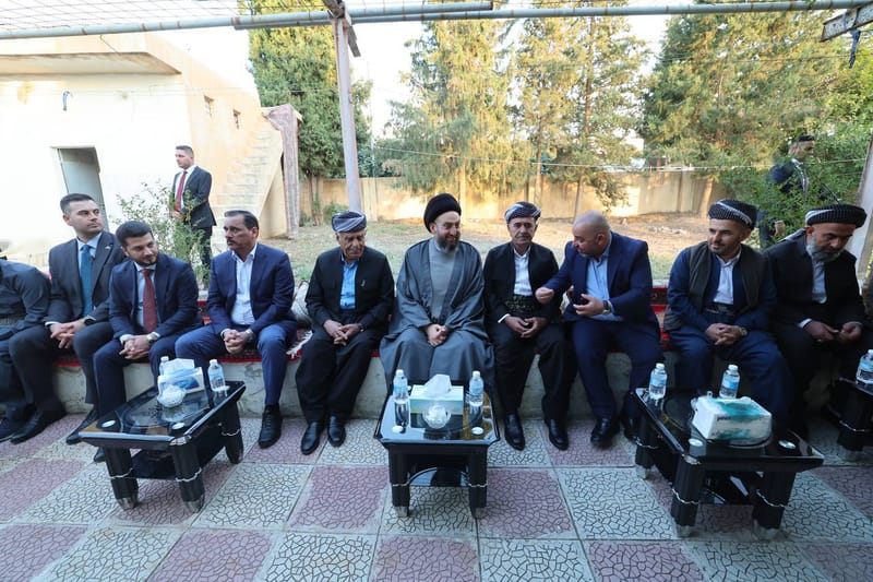 زيارة سماحة السيد عمار الحكيم  لإقليم كردستان، وفي مضيف ألاخ  الشيخ مظفر عزيز السيساوة