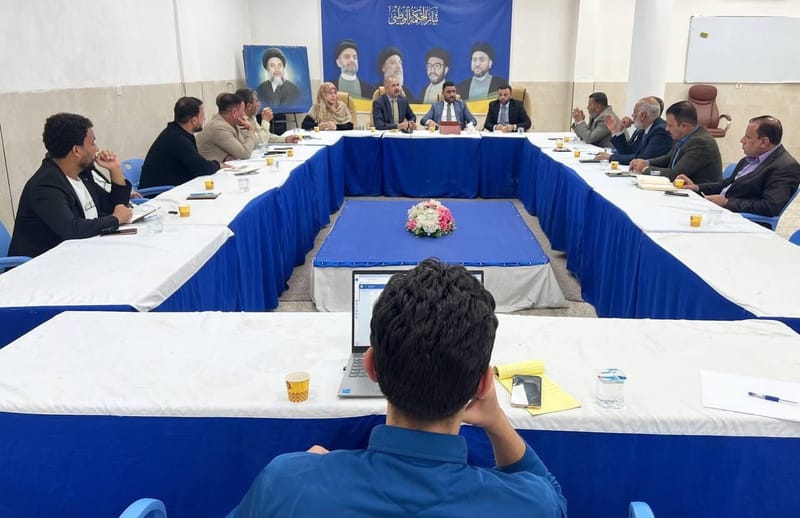 الأمانة التنفيذية في محافظة ديالى تعقد اجتماعها الدوري بحضور مسؤول إقليم الشمال الأستاذ وائل الاسدي وأمين المحافظة الأستاذ فرات التميمي ومسؤول التنظيمات السيد اسعد الأعرجي.