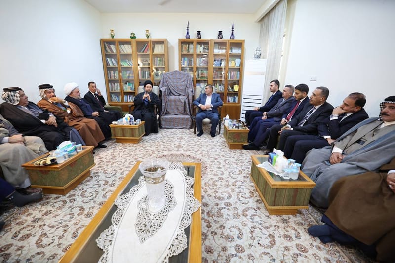 زيارة سماحة السيد عمار الحكيم مضيف المفضال خادم الإمام الحسين (عليه السلام) جناب السيد عبد الله شبّر