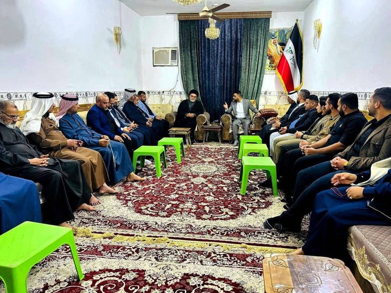 خلال زيارته إلى محافظة صلاح الدين.. مسؤول تنظيمات الشمال الأستاذ وائل الأسدي يزور مضيف جناب الأمير قاسم سهيل المكدمي، أمير قبيلة المكادمة في العراق والوطن العربي، في قضاء الدجيل.