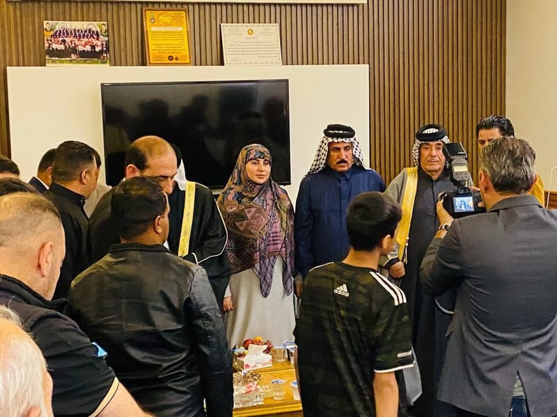 جانب من زيارة النائب إنسجام الغراوي بمعية مسؤول قاطع الرصافة الشمالي الأستاذ عباس الدراجي مع وفد تياري إلى منطقة مسبح الصفا ولقاء عدد من الوجهاء والأهالي.