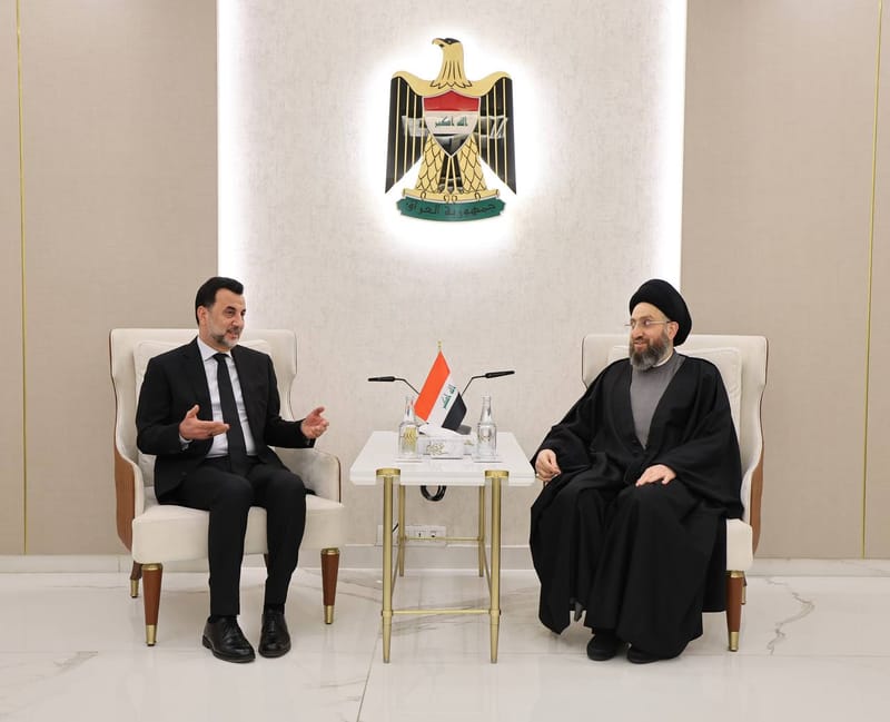 استقبل سماحة السيد عمار الحكيم رئيس حزب اقتدار وطن الأستاذ عبد الحسين عبطان والمكتب السياسي للحزب