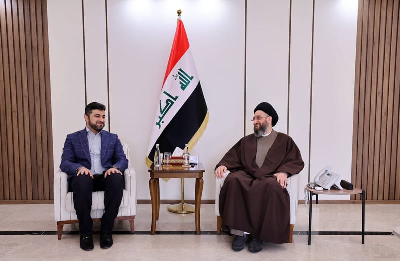 إلتقي سماحة السيد عمار الحكيم  وفدا من مجلس محافظة النجف الأشرف يتقدمهم نائب رئيس المجلس الدكتور غيث شبع