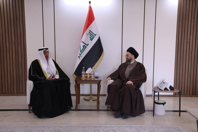 إلتقي سماحة السيد عمار الحكيم  سعادة السفير الكويتي في بغداد الأستاذ طارق عبد الله الفرج بمناسبة قرب انتهاء مهامه رئيسا لبعثة بلاده