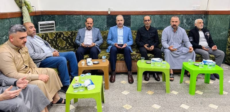 حضور أمين محافظة ديالى الأستاذ فرات التميمي في عدد من مجالس العزاء في المحافظة وتقديم التعازي والمواساة.