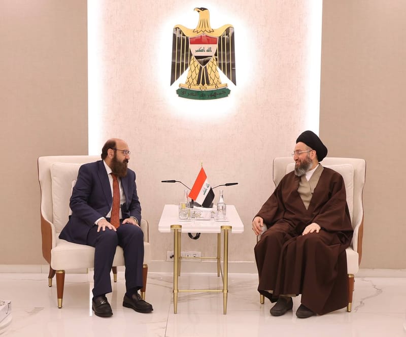 لقاء  السيد عمار الحكيم  مع السيد حازم بيك أمير الإيزديين في العراق والعالم