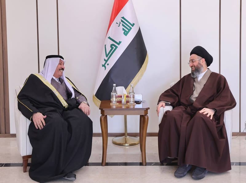 خلال لقاء سماحة السيد الحكيم  أمير قبيلة النعيم جناب الشيخ سفيان النعيمي