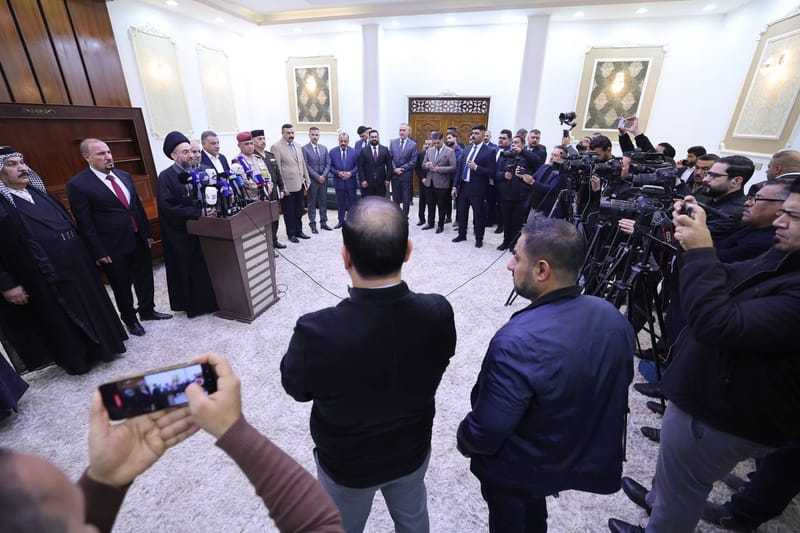 المؤتمر الصحفي الذي عقده سماحة السيد عمار الحكيم  في ديوان محافظة ديالى