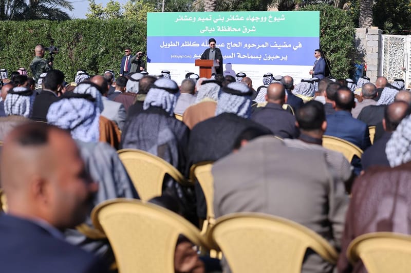 التقي سماحة السيد عمار الحكيم  بجمع كريم من شيوخ ووجهاء بني تميم ومناطق شرق ديالى