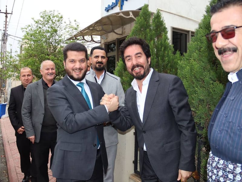 في مدينة السليمانية، مسؤول مكتب إقليم كردستان الأستاذ صباح الصالحي يزور عضو برلمان الإقليم المنتخب حديثاً عن الاتحاد الوطني الكردستاني، السيد سالار بازياني