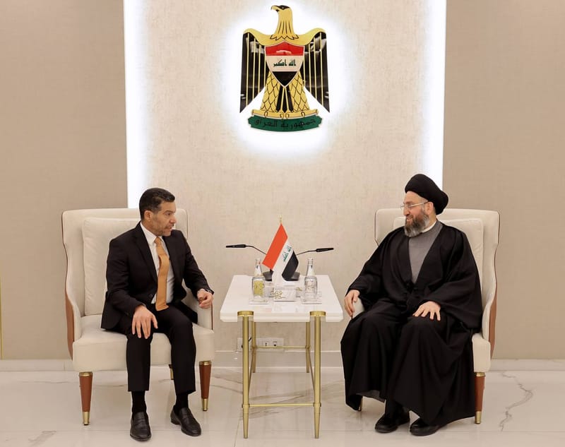 لقاء سماحة السيد عمار الحكيم  رئيس المشروع الوطني العراقي الشيخ جمال الضاري