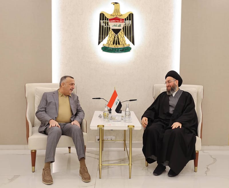 التقي السيد عمار الحكيم  رئيس الحركة الوطنية للإصلاح والتنمية (الحل) الدكتور جمال الكربولي