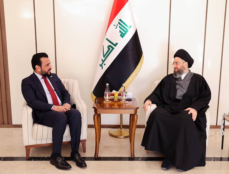 لقاء سماحة السيد عمار الحكيم  مع رئيس مجلس أمناء شبكة الاعلام العراقي الأستاذ ثائر الغانمي