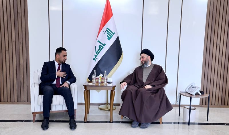 لقاء سماحة السيد عمار الحكيم  وفد الهيئة الإدارية لنادي النجف الرياضي