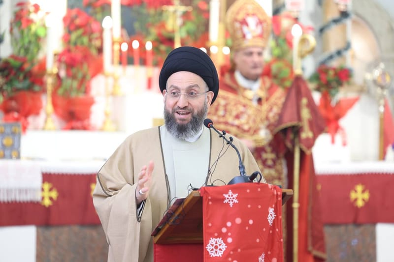 زار سماحة السيد عمار الحكيم  كاتدرائية سيدة الزهور ببغداد