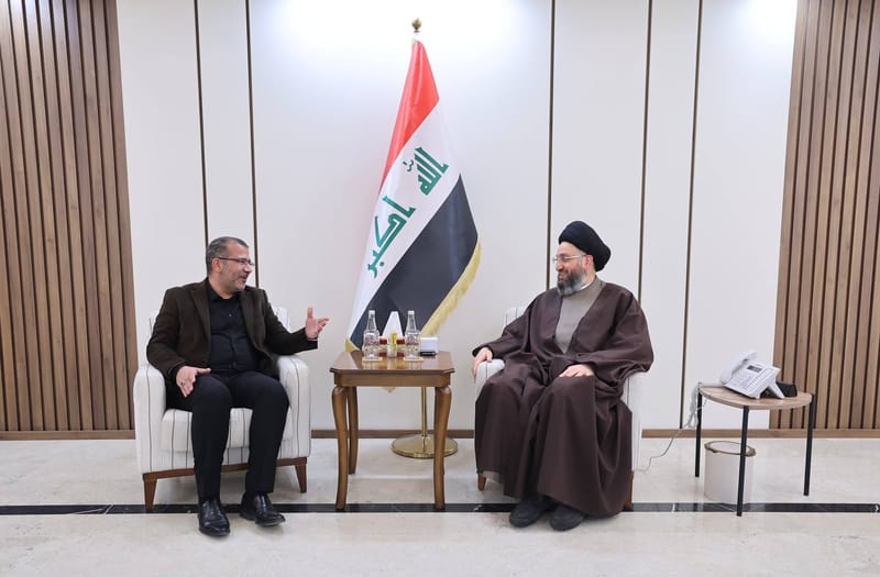 لقاء سماحة السيد عمار الحكيم  بمحافظ المثنى الأستاذ مهند العتابي