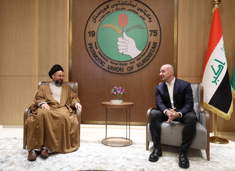 التقي سماحة السيد عمار الحكيم  رئيس الاتحاد الوطني الكردستاني الأستاذ بافل طالباني