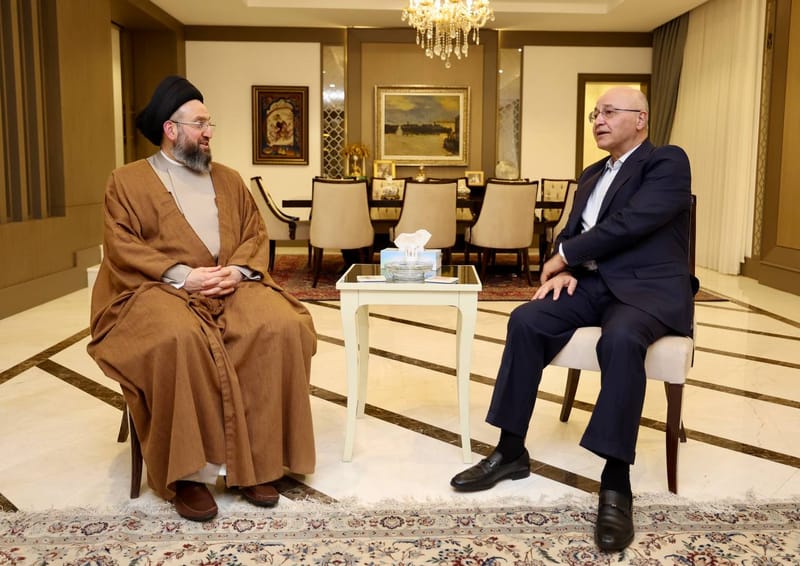 إلتقي سماحة السيد عمار الحكيم  في محافظة السليمانية فخامة رئيس الجمهورية السابق الدكتور برهم صالح