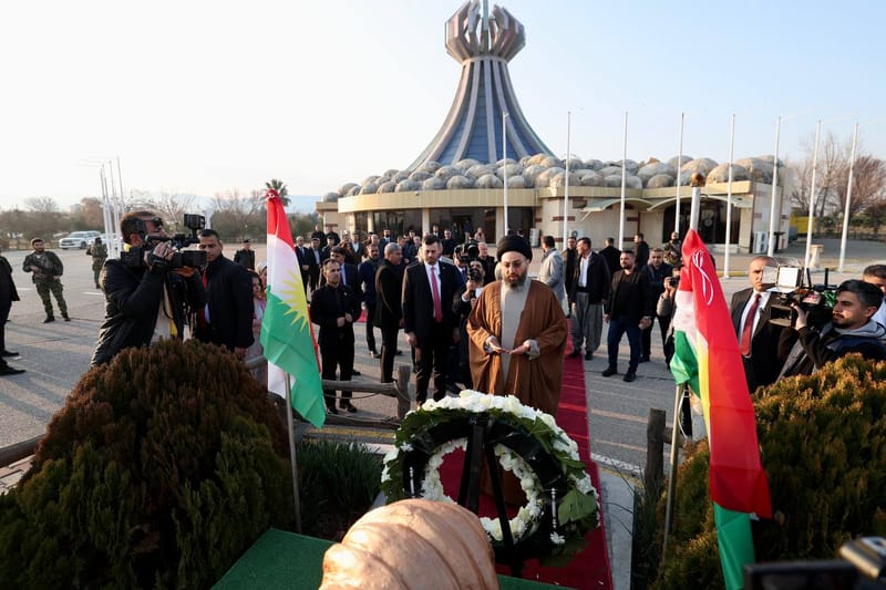 زيارة سماحة السيد عمار الحكيم للنصب التذكاري (مونميته) في حلبجة