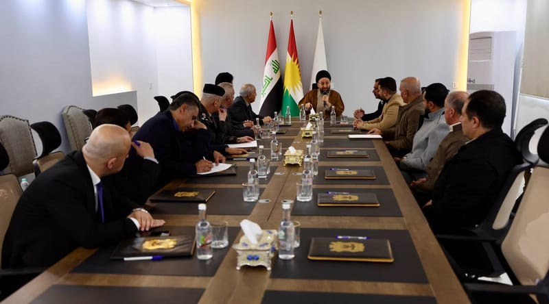 خلال زيارة سماحة السيد عمار الحكيم  لمدينة حلبجة، التقينا حكومتها المحلية ومدراء الدوائر الخدمية فيها