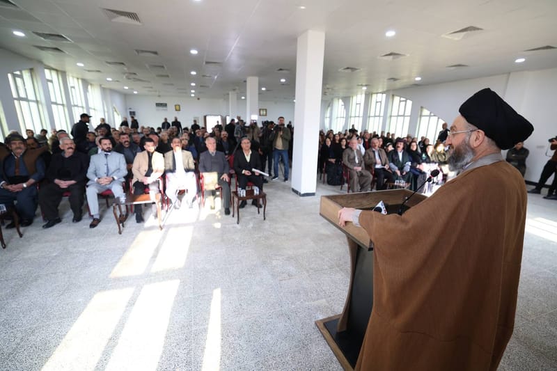 زار سماحة السيد عمار الحكيم  مركز الأخوة الكاكائية في مدينة حلبجة