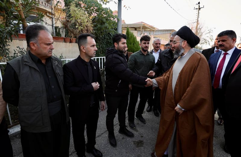 زار سماحة السيد عمار الحكيم  الأخ آراس عابد أحد الناجين من جريمة حلبجة النكراء