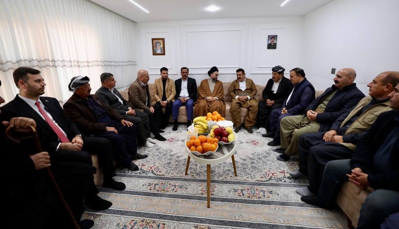 زار سماحة السيد عمار الحكيم مضيف جناب اللواء جلال شيخ عشيرة بابان