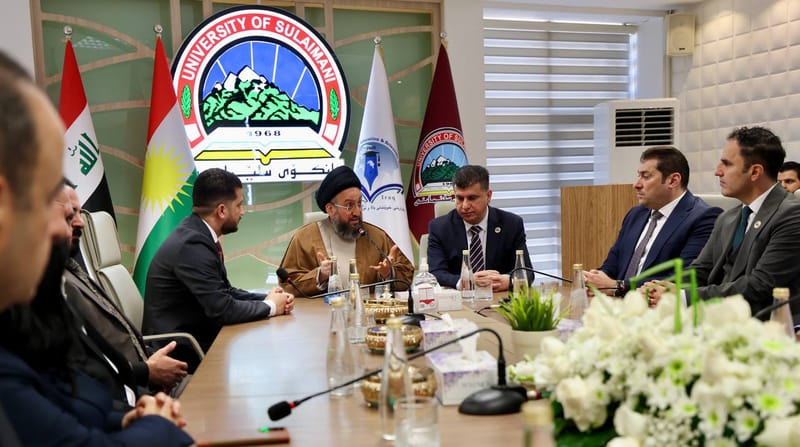 جامعة السليمانية كانت محطة مهمة من محطات جولة سماحة السيد عمار الحكيم  في محافظة السليمانية