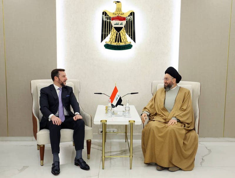 التقي  سماحة السيد عمار الحكيم السفير الإيطالي الجديد لدى العراق، سعادة نيكولو فونتانا