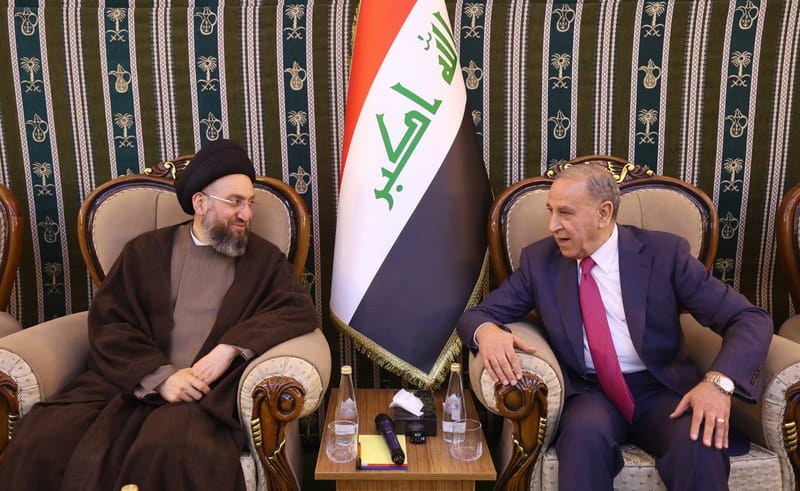 زار سماحة السيد عمار الحكيم  مضيف العامر لجناب  معالي الدكتور خالد العبيدي