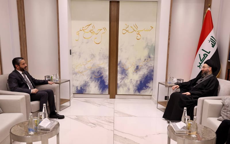 استقبل سماحة السيد عمار الحكيم  معالي وزير التعليم العالي والبحث العلمي الدكتور نعيم العبودي