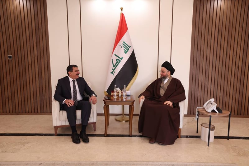 لقاء سماحة السيد عمار الحكيم  رئيس مجلس محافظة بغداد الأستاذ عمار القيسي