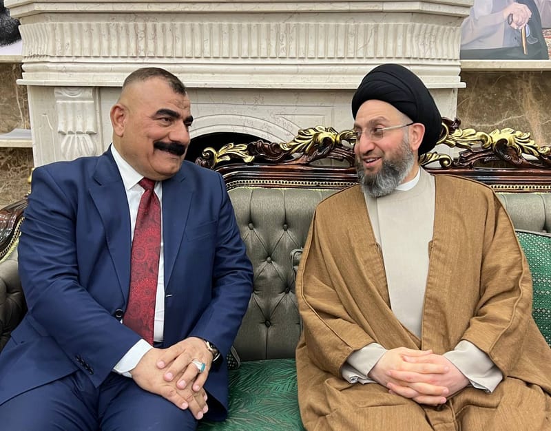 زيارة سماحة السيد عمار الحكيم  لمضيف الفريق الركن سعد حربية في محافظة ذي قار