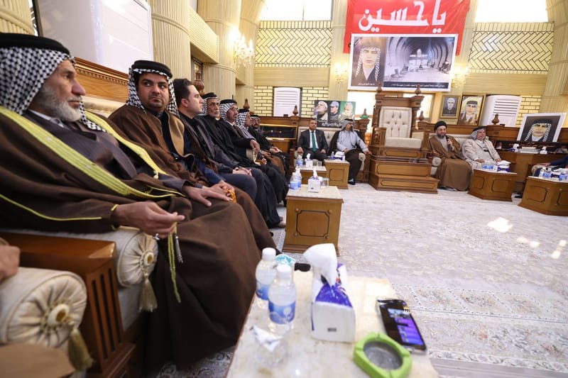 زار سماحة السيد عمار الحكيم  مضيف عشيرة آل جويبر و مضيف الشيخ عادل درجال الجابري