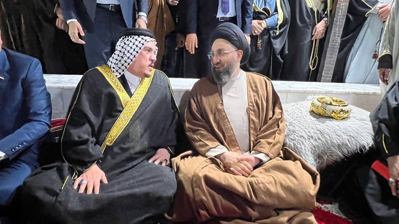 زيارة  سماحة السبد عمار الحكيم  مضيف  جناب الشيخ طاهر آل سلمان النصر الله