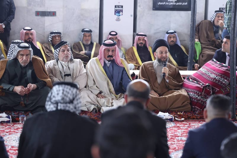 زار سماحة السيد عمار الحكيم  مضيف جناب الشيخ صباح بدر آل رميض