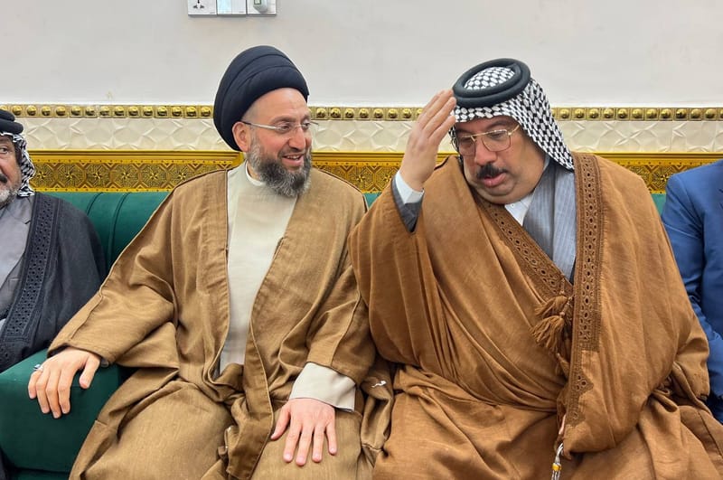 زار سماحة السيد عمار الحكيم مضيف جناب الشيخ عباس آل عمر العبادي