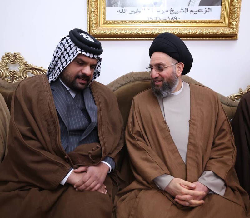 من قضاء الرفاعي بمحافظة ذي قار، زار سماحة السيد عمار الحكيم  مضيف أخينا المفضال جناب الشيخ أركان حميد الخير الله الشويلي