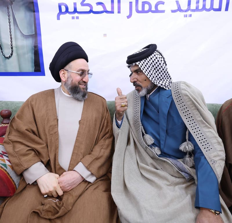 زار سماحة السيد عمار الحكيم  مضيف قبيلة خفاجه أعلوي، مضيف جناب الشيخ نزار جبار علي آل شجان