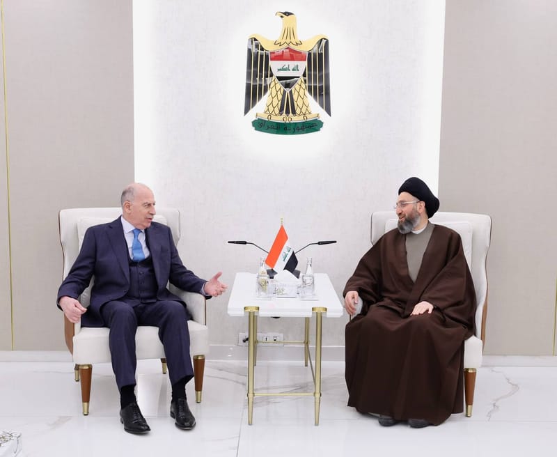 لقاء سماحة السيد عمار الحكيم  الأمين العام لحزب متحدون الأستاذ أسامة النجيفي والمكتب السياسي للحزب