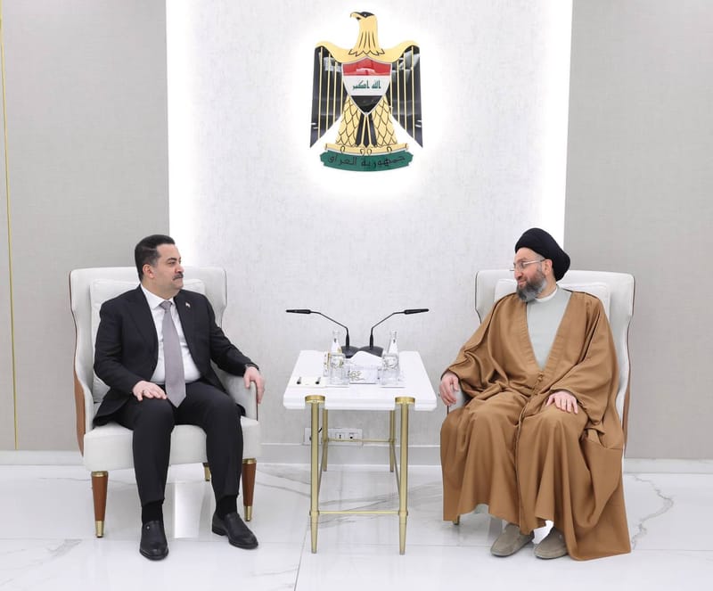 استقبل سماحة  السيد عمار الحكيم دولة رئيس مجلس الوزراء الأستاذ محمد شياع السوداني