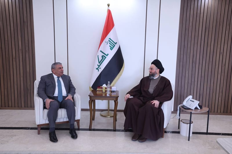 لقاء سماحة السيد عمار الحكيم  مع وفد اتحاد المقاولين العراقيين برئاسة الأستاذ علي سنافي