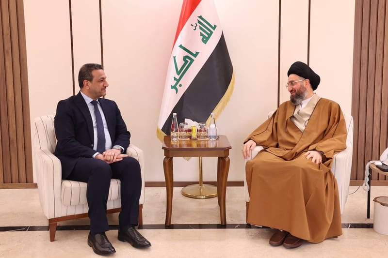 لقاء سماحة السيد عمار الحكيم مع رئيس ديوان الرقابة المالية الاتحادي الدكتور عمار صبحي خلف