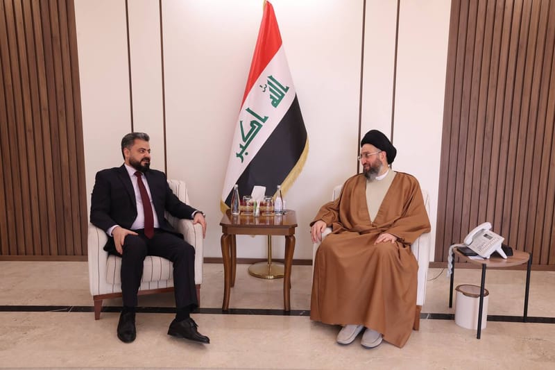 خلال لقاء سماحة السيد عمار الحكيم  وفد حزب "قادمون للتغيير" برئاسة أمينه العام الأستاذ حسين الرماحي