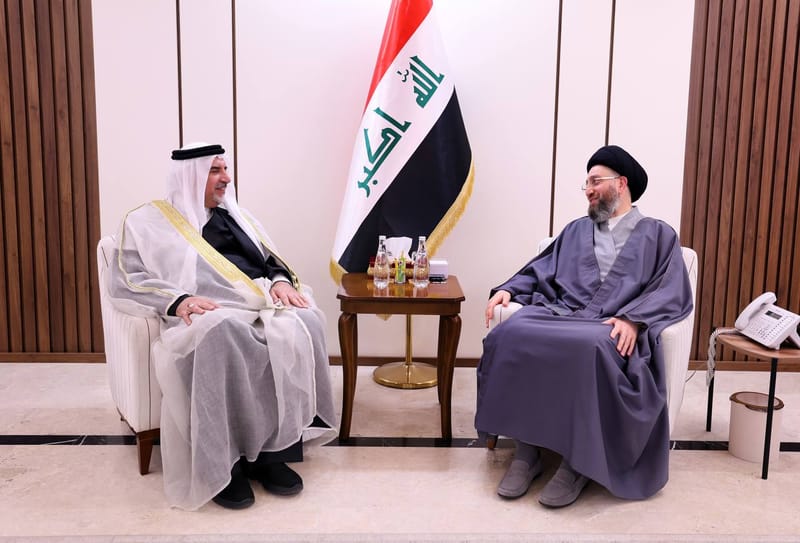 خلال لقاء سماحة السيد عمار الحكيم  رئيسَ لجنة مكافحة المخدرات و المؤثرات العقلية النيابية الشيخ عدنان الجحيشي