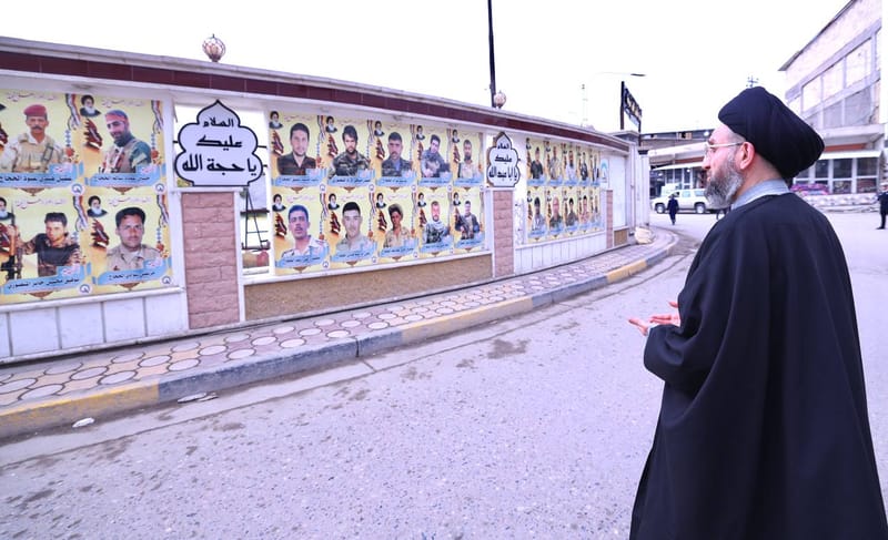 وقفنا عند جدارية شهداء قضاء المدينة في محافظة البصرة، وترحمنا على أرواحهم .