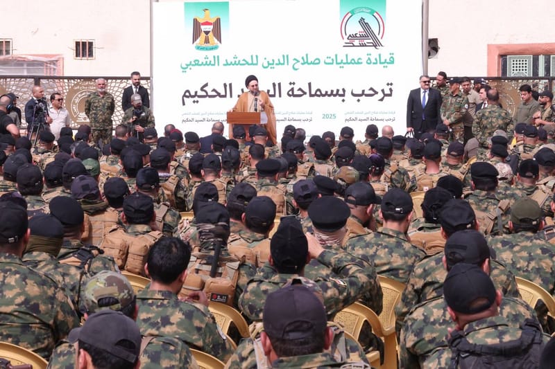 زارسماحة السيد عمار الحكيم مقر قيادة عمليات صلاح الدين للحشد الشعبي في محافظة صلاح الدين