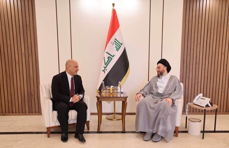 لقاء سماحة السيد عمار الحكيم  محافظ ديالى الأستاذ عدنان محمد الشمري.