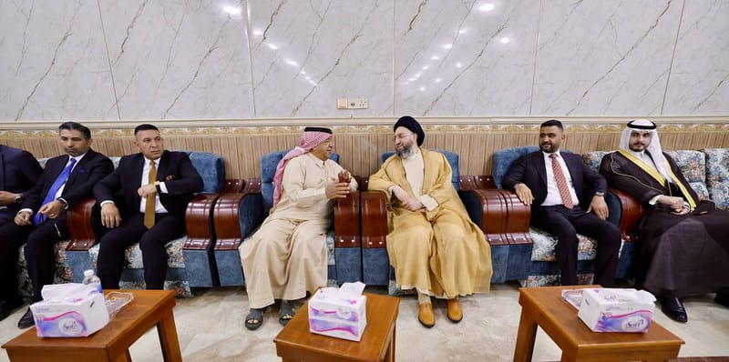 زار سماحة السيد عمار الحكيم المضيف العامر لقبيلة البو چليب، مضيف جناب الشيخ أحمد عبود العيادة، والتقي جمعا من شيوخ ووجهاء محافظة الأنبار